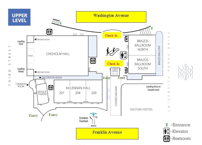 Chisholm Hall Upper Level Map